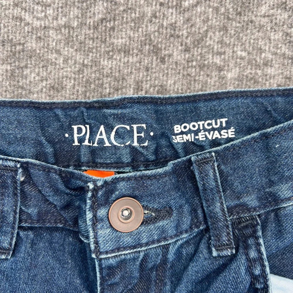 The Childrens Place Boys Blue Bootcut Jeans Medium Wash Size 12 Semi-Evase Denim